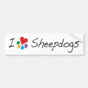 Djura Lover_I hjärtaSheepdogs Bildekal