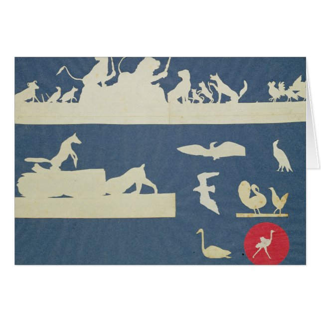 Djura platser hälsningskort (Framsidan Horizontal)