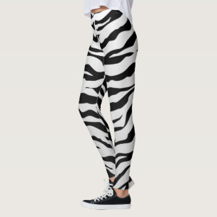 Djura tigerrandar för vit och för svart leggings