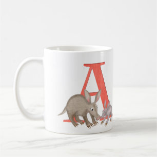 DjurABC A är avsett för aardvark mugg