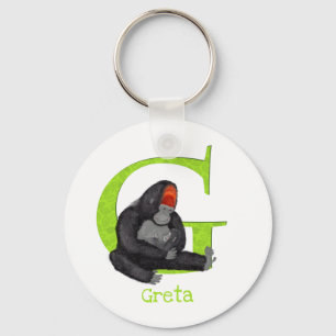 DjurABC G är avsett för gorilla nyckelring