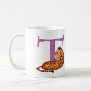 DjurABC T för tiger mugg