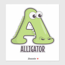Djuralfabet Brev - A (aligator)