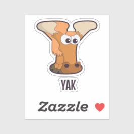 Djuralfabet Brev - Y (jak) Klistermärken