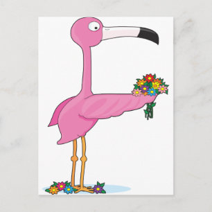 Djuralfabet Flamingo Vykort