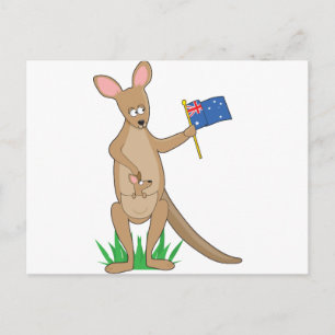 Djuralfabet Kangaroo Vykort