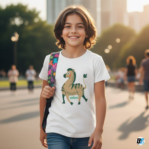 Djuralfabet Z för Zebra T Shirt