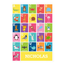 Djuralfabetet | Alfabet Väggkonst