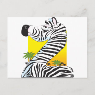 Djuralfabetet Zebra Vykort