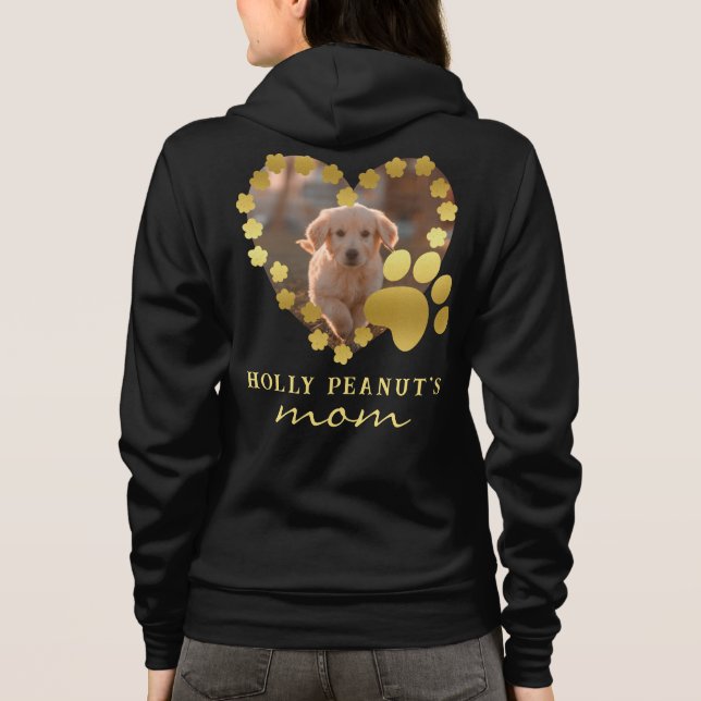 Djurälskare av hund Mamma Heart Dow Tass Foto T Shirt (Baksida)