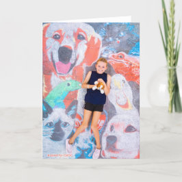 Djurälskare - Barnens konst för CHOC Tack Kort