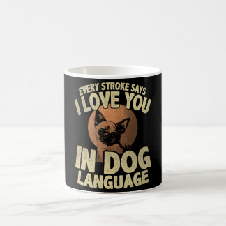 Djurälskare för hund Language Art Heartwarming Kaffemugg