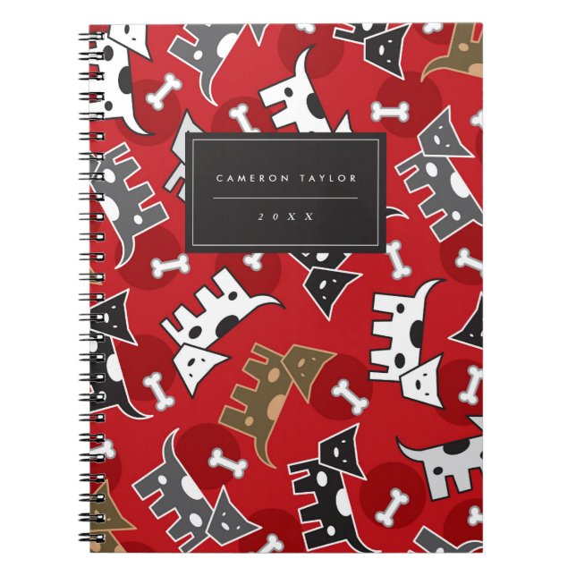 Djurälskare för spjutna Tecknader och ben Anteckningsbok Med Spiral (Framsidan)