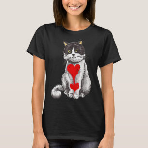 Djurälskare Gift Idea Cat Heart Animal Kärlek Vale T Shirt
