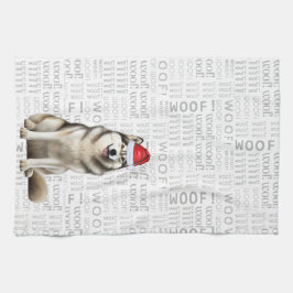 Djurälskare Helgdag Alaska Malamute Hund jul Kökshandduk