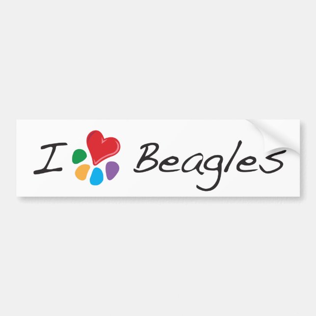 Djurälskare_Jag älskar Beagles Bildekal (Framsidan)