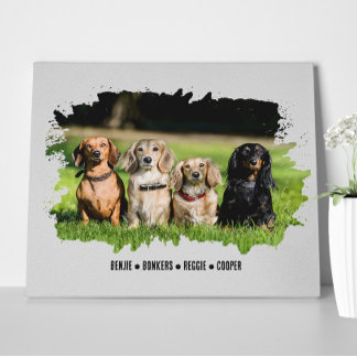 Djurälskare Mamma Hund Cat Parent Photo Namn Canvastryck