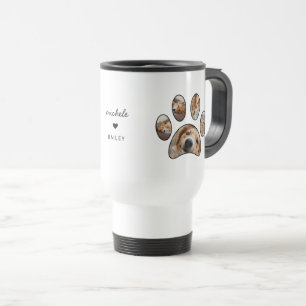 djurälskare Paw Skriv ut eget namn Fotokollage Resemugg