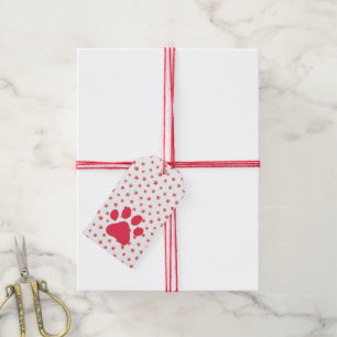 Djurälskare Red Tassar Red Gift Wrap Roligt Presentetikett