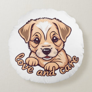 Djurälskare Rund Kudde