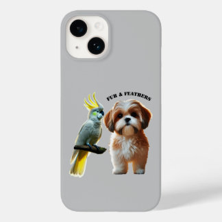 Djurälskare Shih Tzu Hund och Cockatoo Bird URM