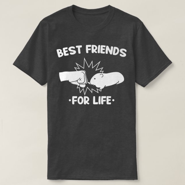 Djurälskarn Best Friends for Life Guinea Hamster G T Shirt (Design framsida)