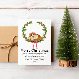 Djurälskarn Cute Guinea-Gris, julklapp - Julkort