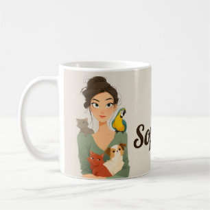 Djurälskarns Mysiga Porträtt Kaffemugg
