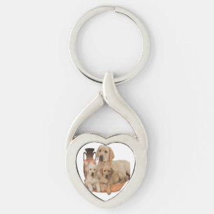 Djurart Twisted Heart Silverfärgad Nyckelring