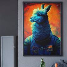 Djurastronaut Rymdpromenad, Universe, rymd, lama