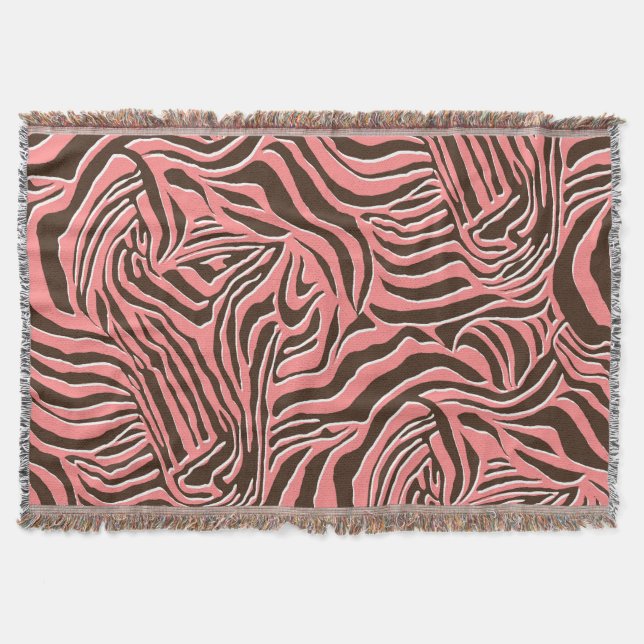 Djuravtryck, sömlös zebra mönstrad. filt (Framsidan)