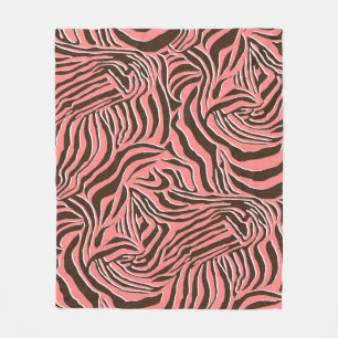 Djuravtryck, sömlös zebra mönstrad. fleecefilt