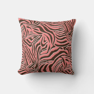 Djuravtryck, sömlös zebra mönstrad. kudde