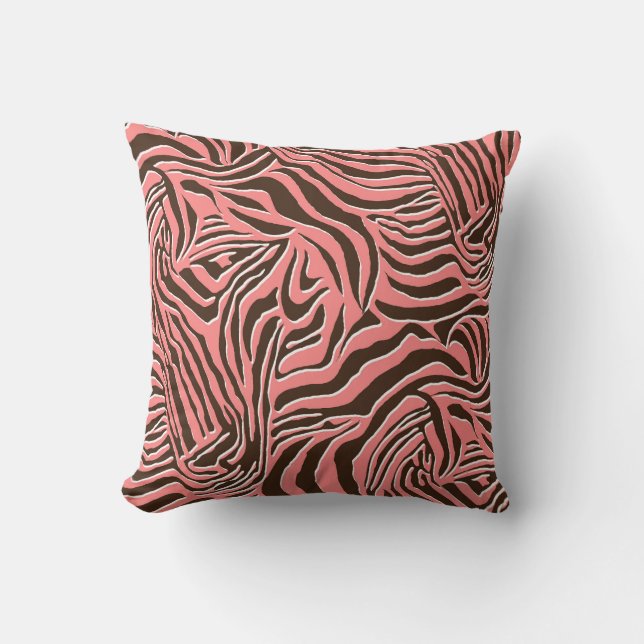 Djuravtryck, sömlös zebra mönstrad. kudde (Framsida)