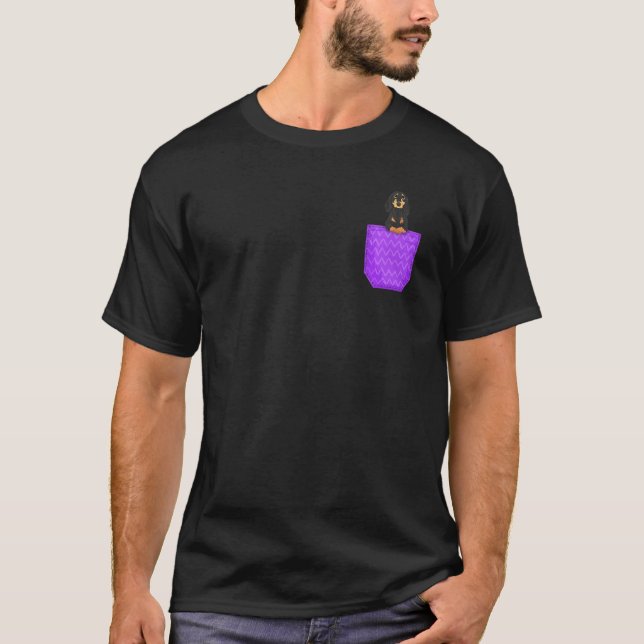 Djurbarn Pocket Hund Cute Weenie Dachshund T Shirt (Framsida)