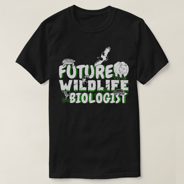 Djurbiologi Framtida biologist för vilda djur T Shirt (Design framsida)