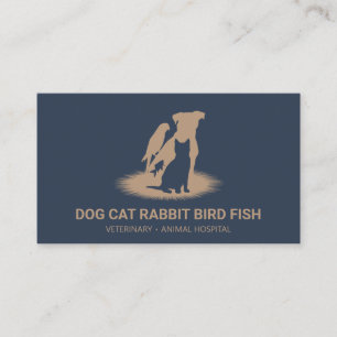 Djurbutik Boutique katt hund fågel kanin fisk Visitkort