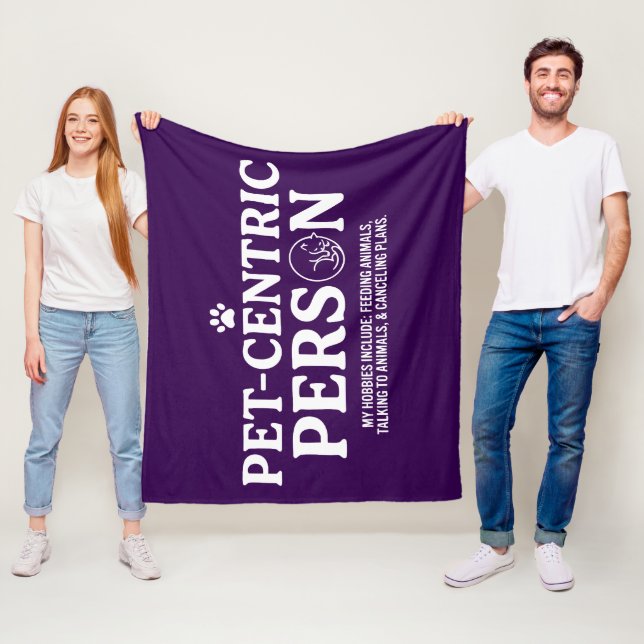 Djurcentrerad person fleecefilt (På plats)