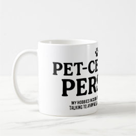 Djurcentrerad person kaffemugg