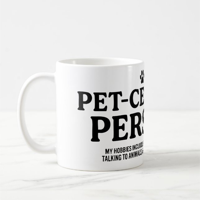 Djurcentrerad person kaffemugg (Vänster)