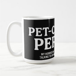 Djurcentrerad person kaffemugg