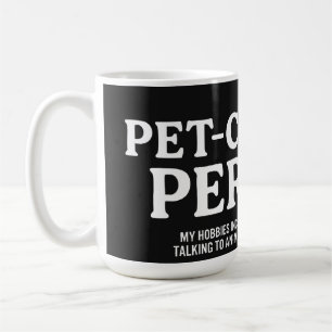 Djurcentrerad person kaffemugg