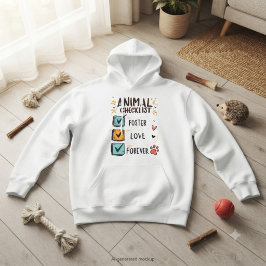 Djurchecklista Foster Love Forever Räddningsgåva Hoodie