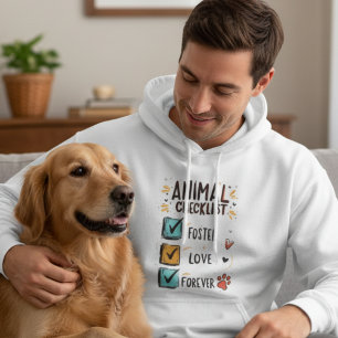 Djurchecklista Foster Love Forever Räddningsgåva Hoodie