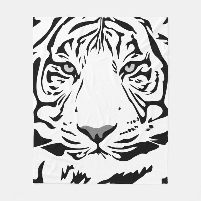 Djurdesign i Tiger mönster Fleecefilt (Framsidan)