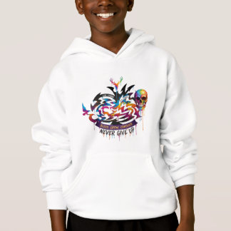 Djurdesignad Hoodie – Motiverande Ge Aldrig Upp T Shirt
