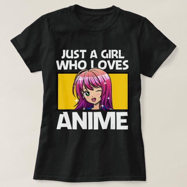 Djurekonst för kvinnor Tonåring flickorna Anime Me T Shirt (Design framsida)