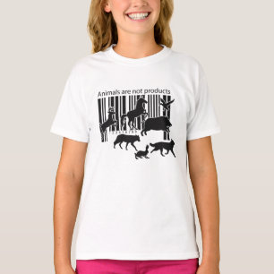 Djuren är inte produkter Barcode Vegan Girls Kids T Shirt