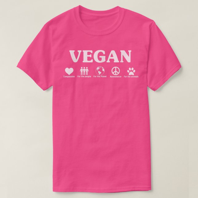 Djuren är vänner, inte köksväxter av vegetabiliskt t shirt (Design framsida)