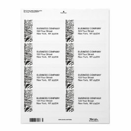 Djuren Black White Mönster Rand Modern Zebra Fraktsedel